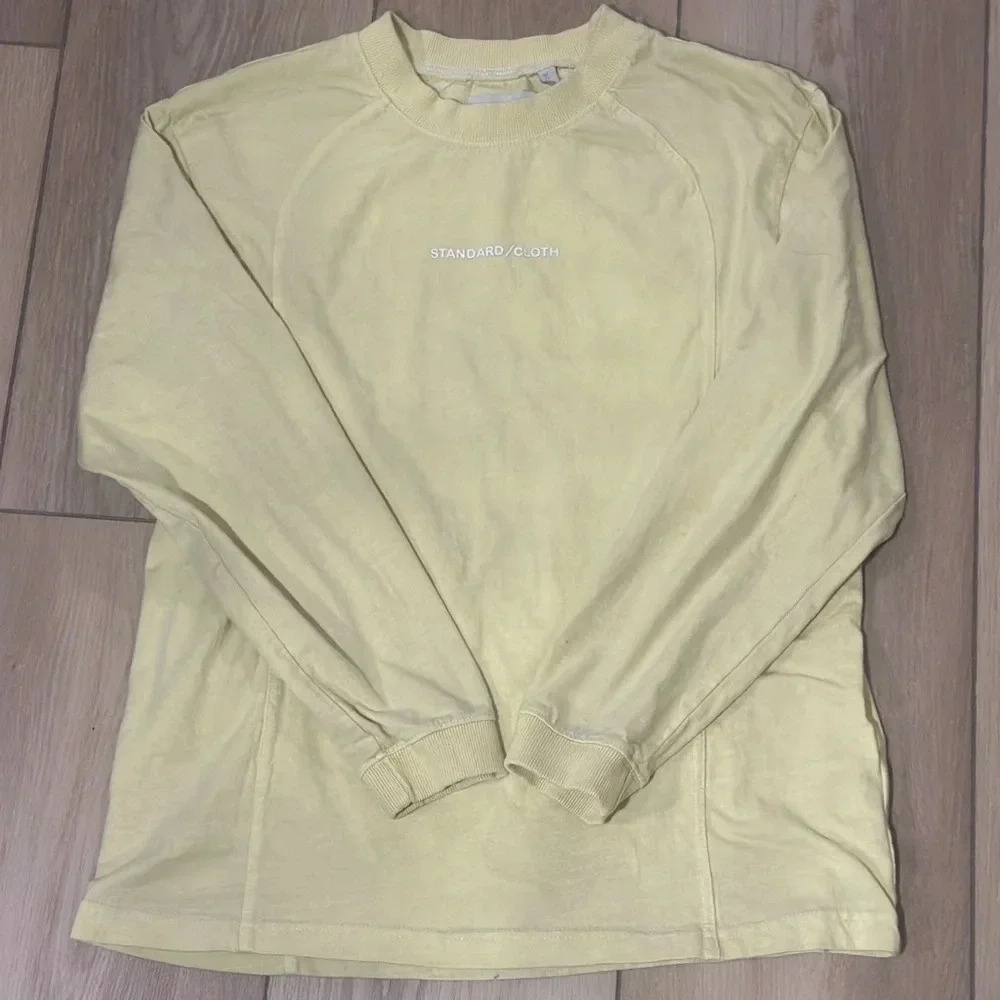 Standard Cloth Raceway Long Sleeve Logo Tee Yellow Men’s Small Urban Outfitters